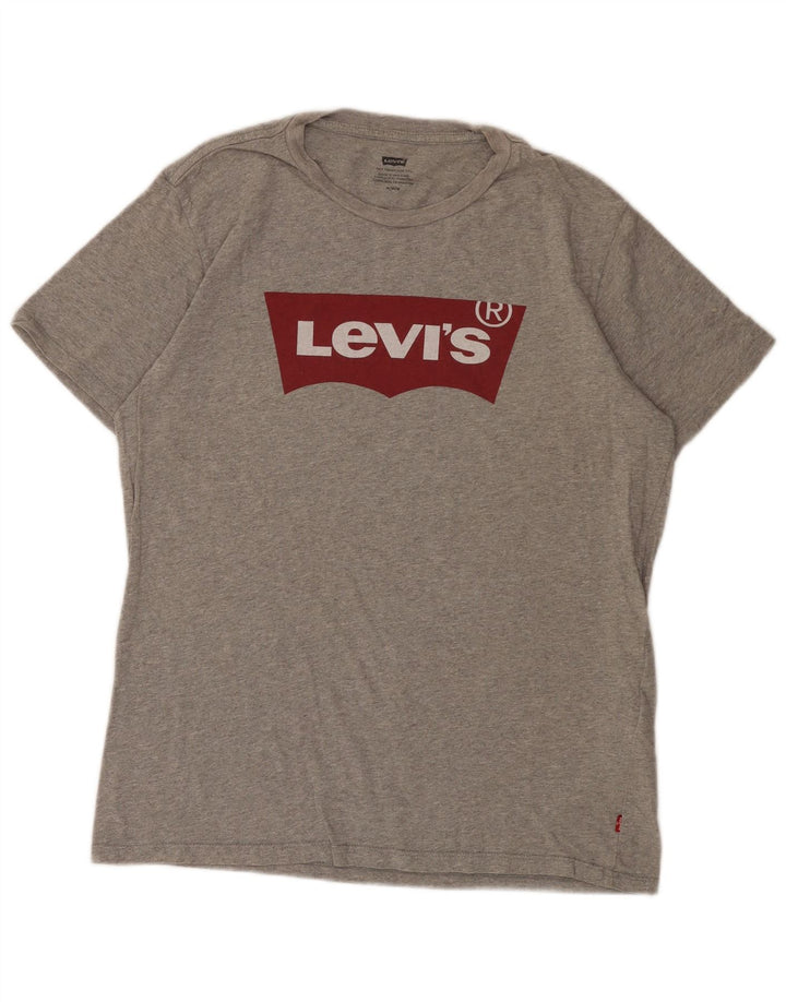 T-shirt grafica da uomo Levi's Top in cotone mélange grigio medio