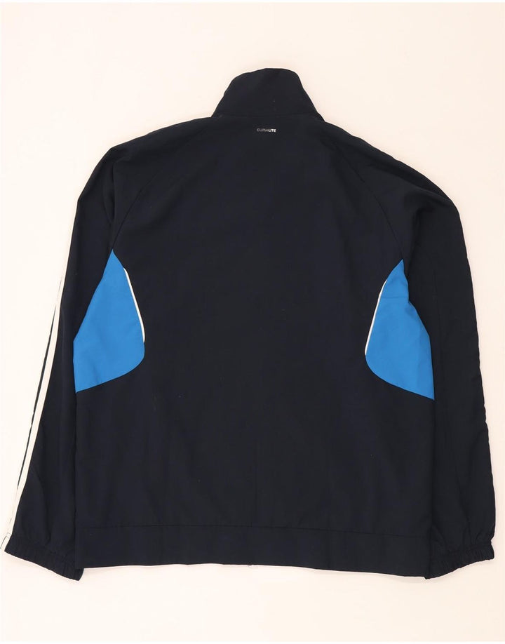 Giacca da uomo Adidas Climalite Top Jacket Large Blu Navy Colourblock