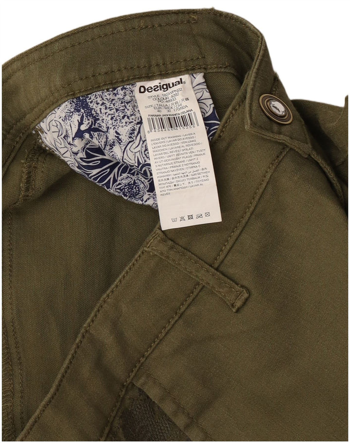 Pantaloni cargo slim grafici da donna Desigual EU 40 Medium W30 L29 Khaki