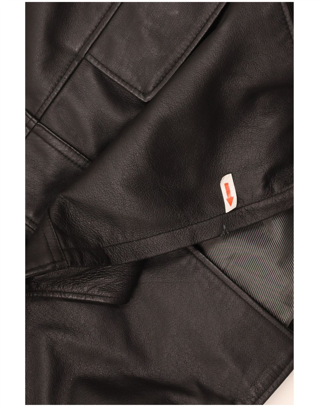 ROVER&LAKES Cappotto in Pelle da Uomo IT 48 Medio in Pelle Nera