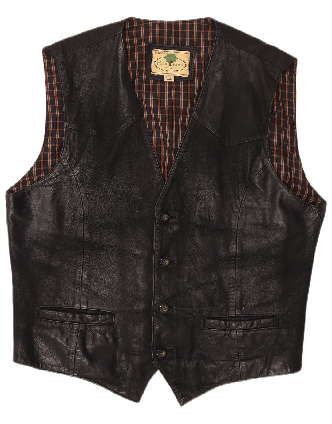 Gilet in pelle da uomo Hidepark 2XL Pelle nera