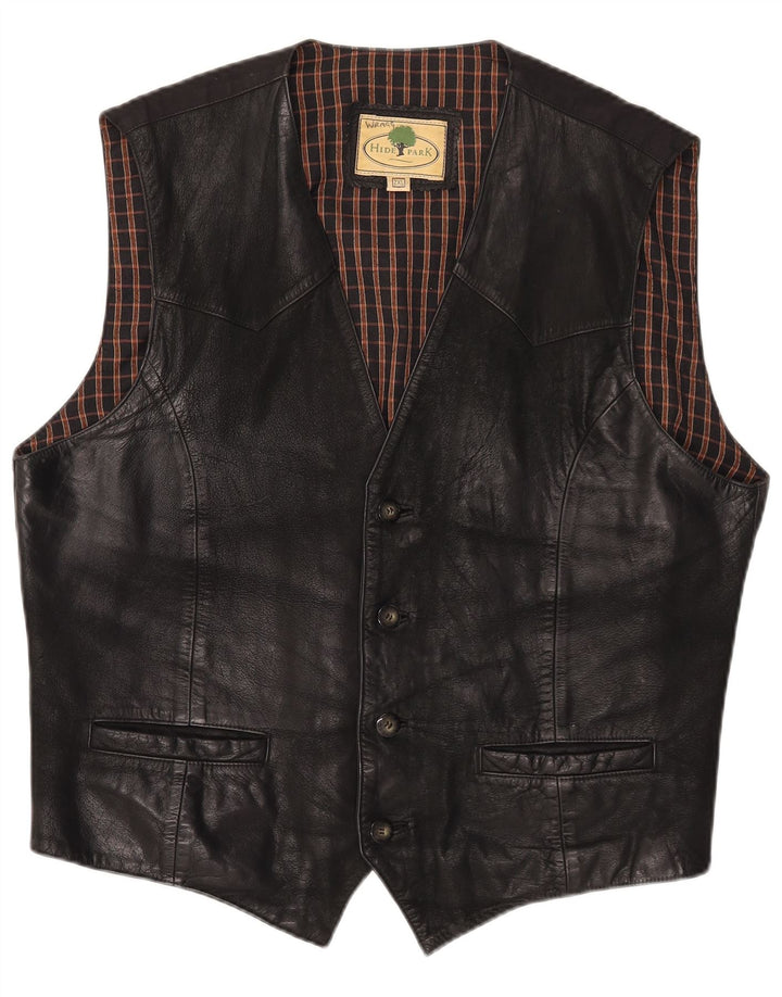 Gilet in pelle da uomo Hidepark 2XL Pelle nera