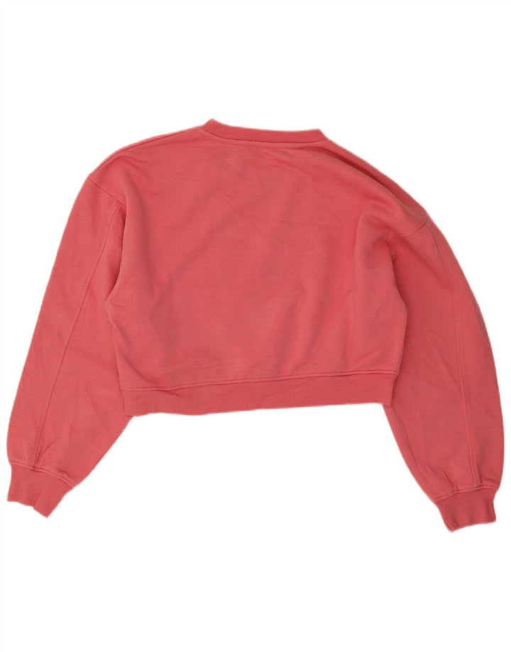 Felpa corta oversize da donna Zara UK 10 piccola rosa