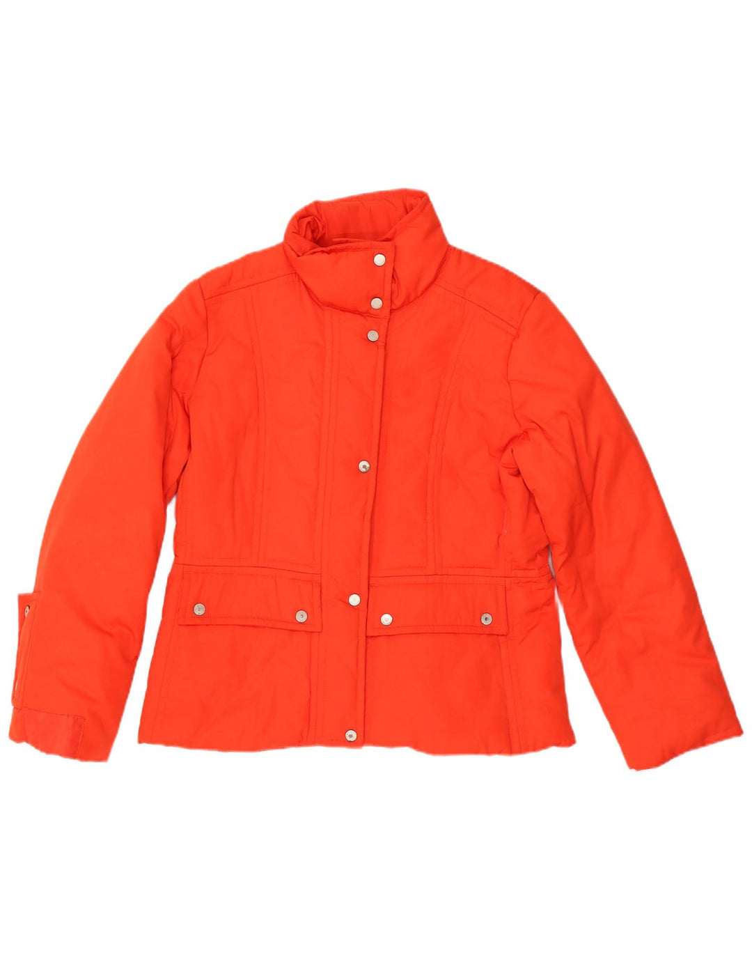 TOMMY HILFIGER Giacca imbottita da donna UK 14 Large Arancione Poliestere