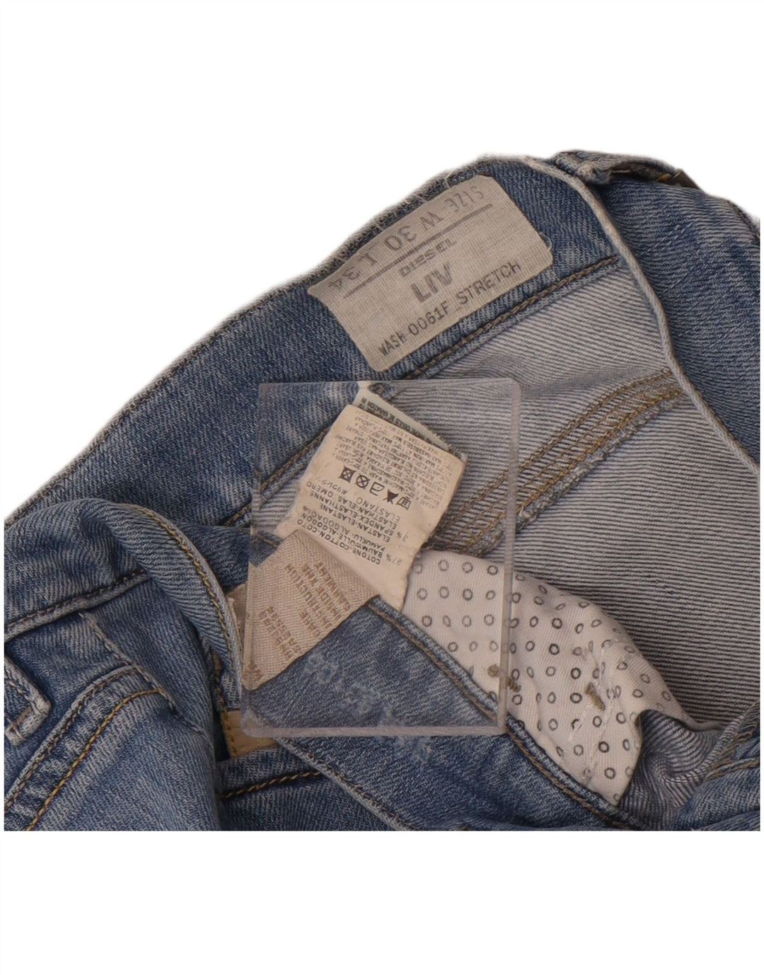 Jeans slim da donna Diesel Liv W30 L30 cotone blu