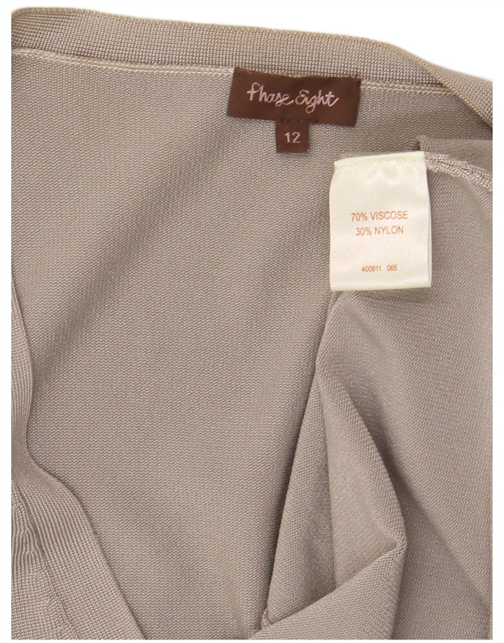 PHASE EIGHT Maglione cardigan corto con maniche a 3/4 da donna UK 12 Grigio medio