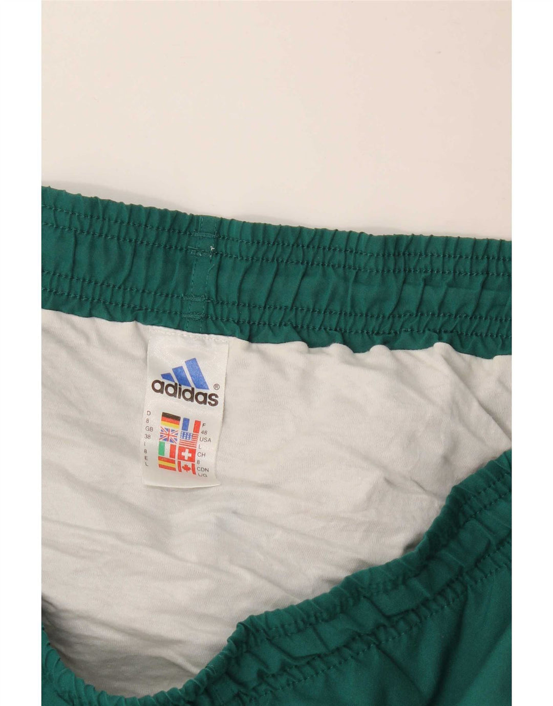 Pantaloncini sportivi Adidas da uomo grandi in poliestere verde