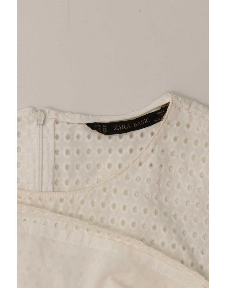 Abito a trapezio da donna Zara UK 12 bianco medio