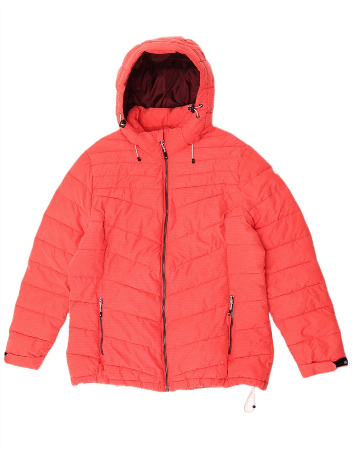 Giacca imbottita oversize con cappuccio da donna Killtec UK 18 XL poliestere rosso
