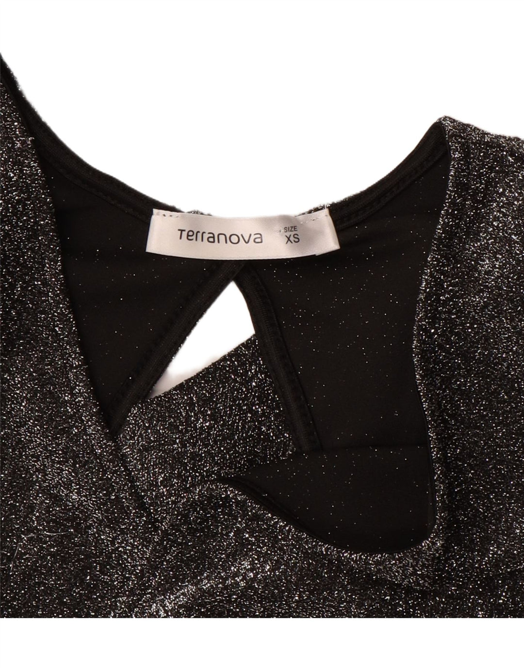 TERRANOVA Womens Crop Blouse Top UK 6 XS Grey Polyester