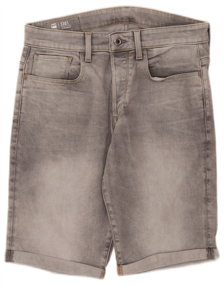 Pantaloncini di jeans G-Star da uomo 3301 W31 Cotone grigio medio