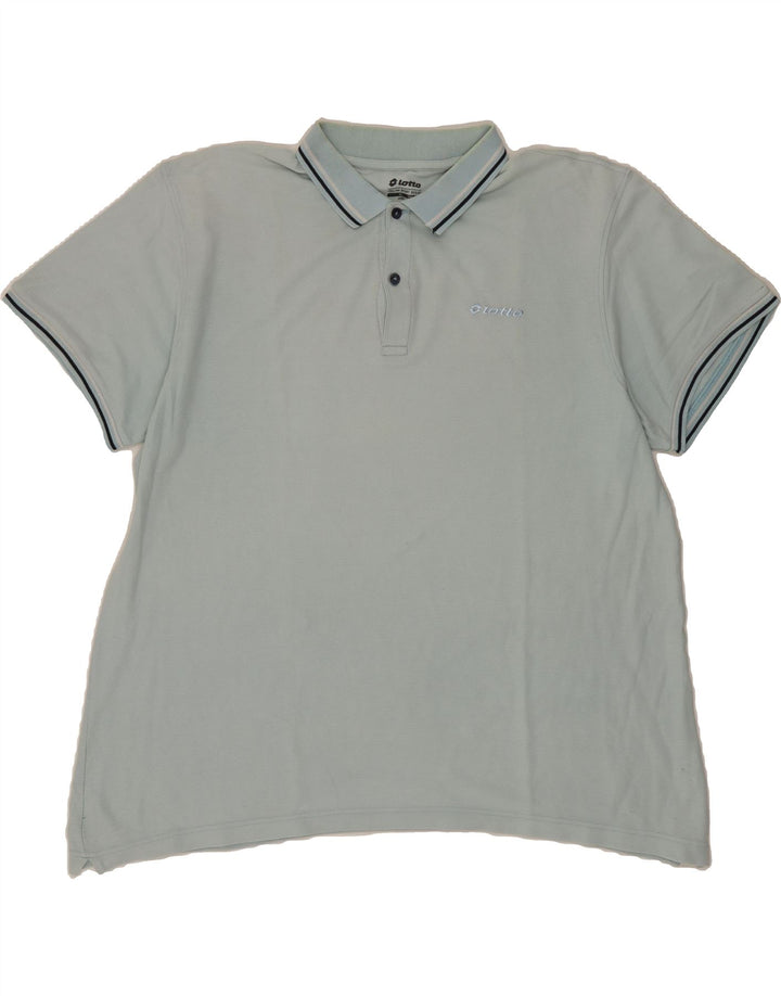 LOTTO Mens Polo Shirt 3XL Blue Vintage Lotto and Second-Hand Lotto from Messina Hembry 