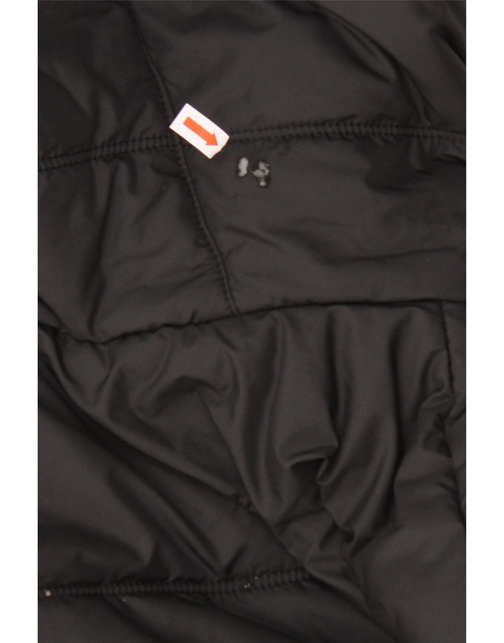 JACK WOLFSKIN Giacca imbottita con cappuccio da uomo UK 40 poliestere nero medio