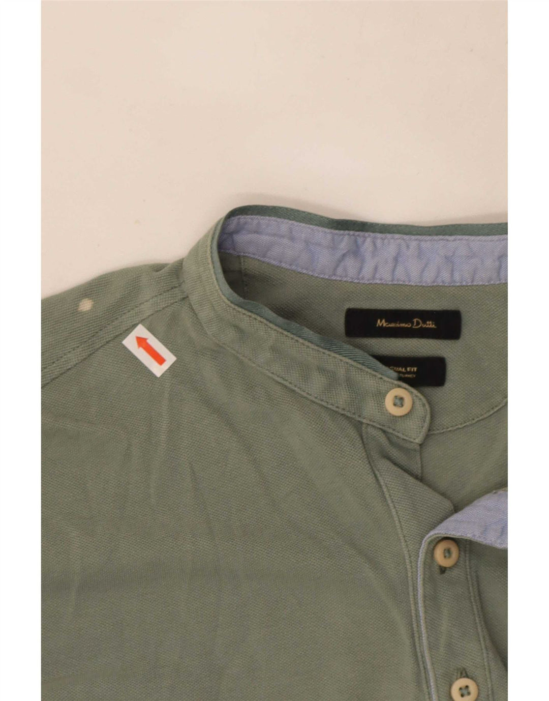 Polo da uomo vestibilità casual Massimo Dutti verde medio