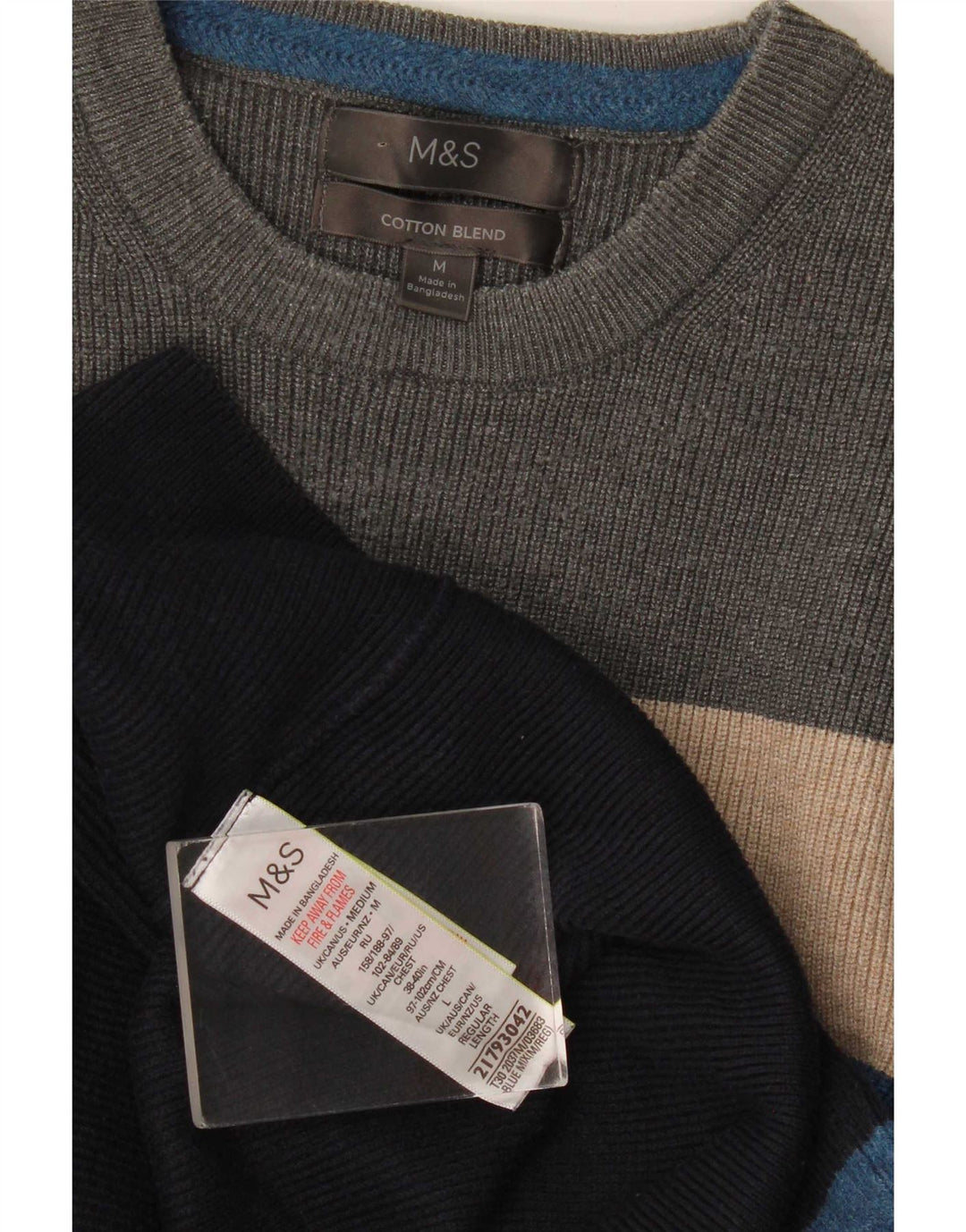 Maglione maglione girocollo da uomo Marks & Spencer medio multicolore