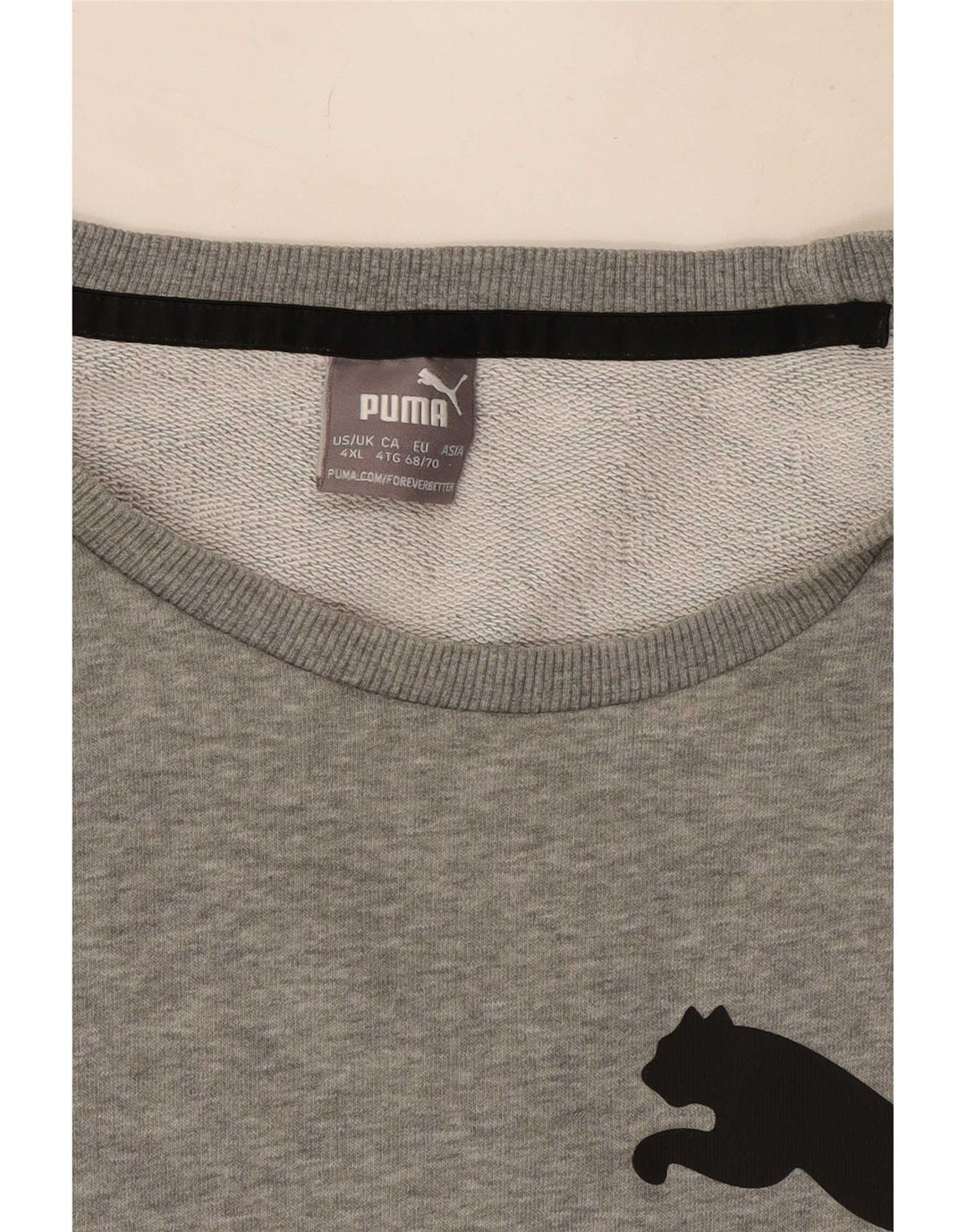 Felpa grafica da uomo Puma Maglione 4XL Cotone chiazzato grigio