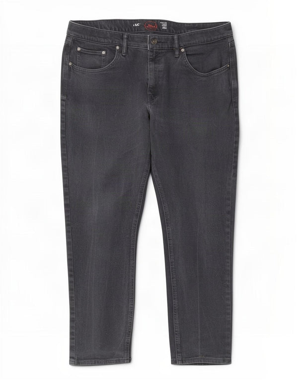 Jeans slim da uomo Marks & Spencer W38 L29 cotone blu navy