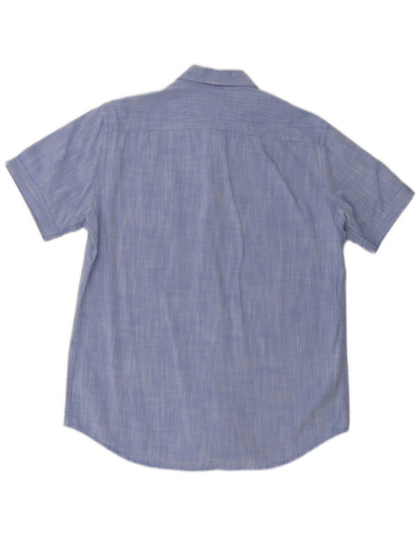 Camicia a maniche corte da uomo Carrera Large in cotone blu