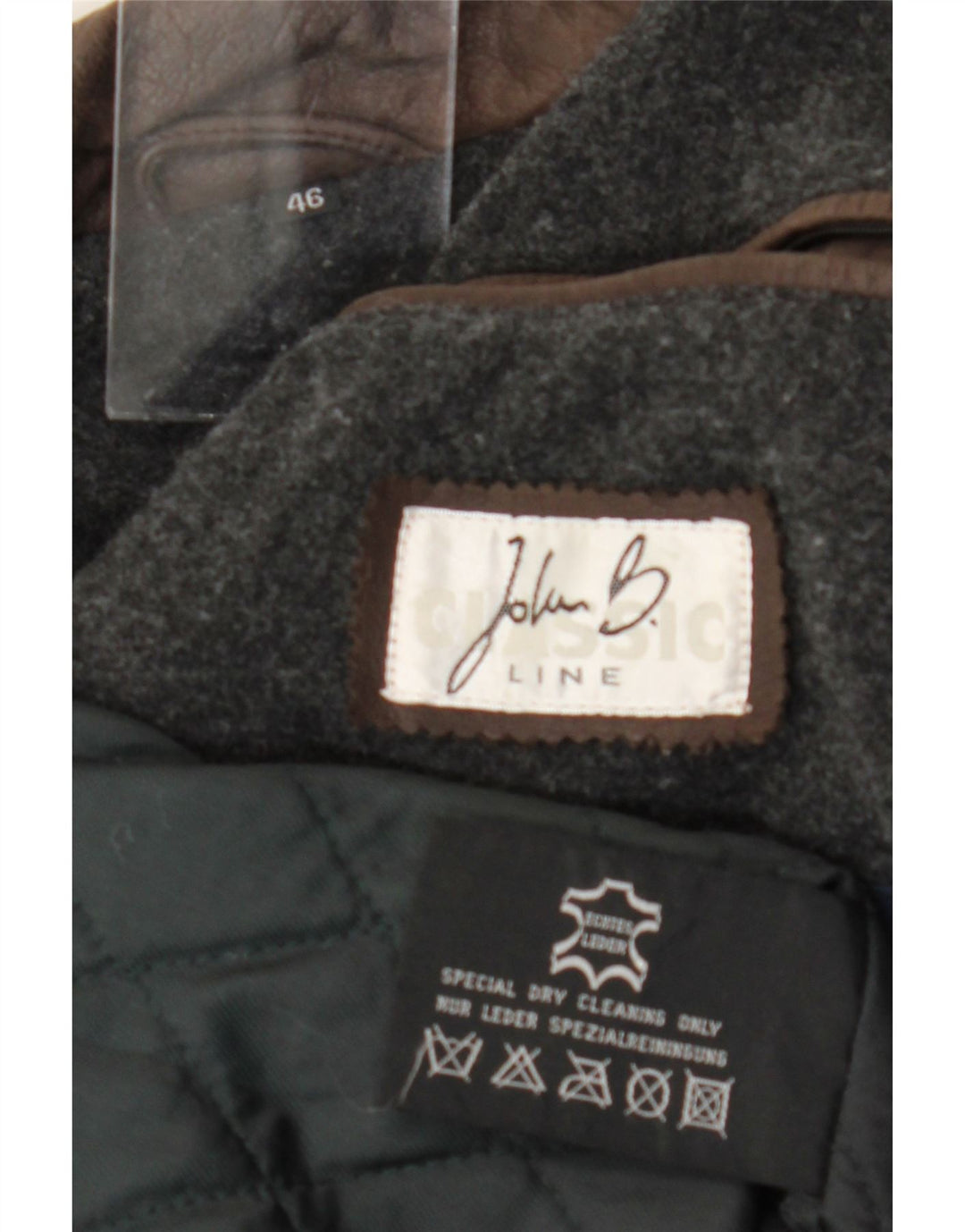 Giacca in pelle da uomo JOHN B UK 46 3XL Pelle marrone
