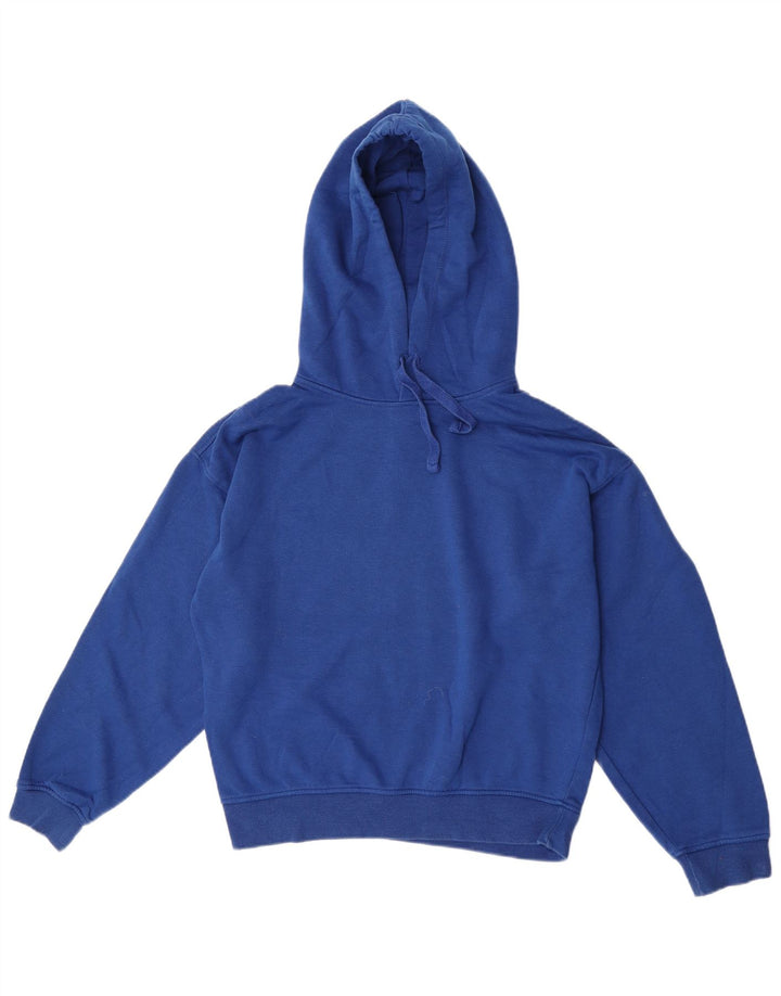 Maglione oversize con cappuccio da donna Zara UK 10 piccolo in cotone blu