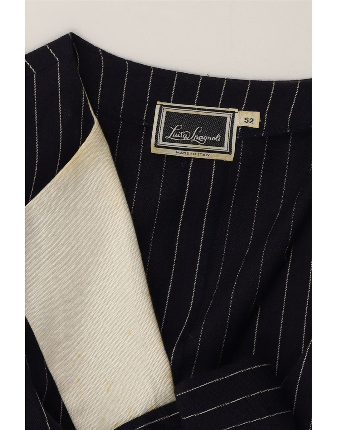Giacca Blazer Donna Luisa Spagnoli IT 52 2XL Gessato Blu Navy
