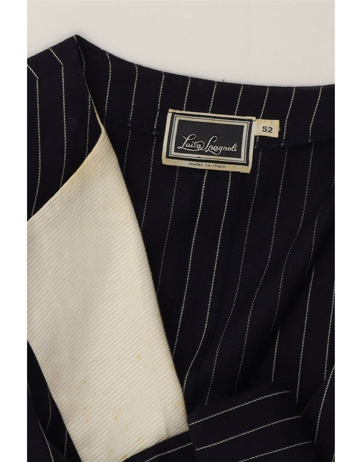 Giacca Blazer Donna Luisa Spagnoli IT 52 2XL Gessato Blu Navy
