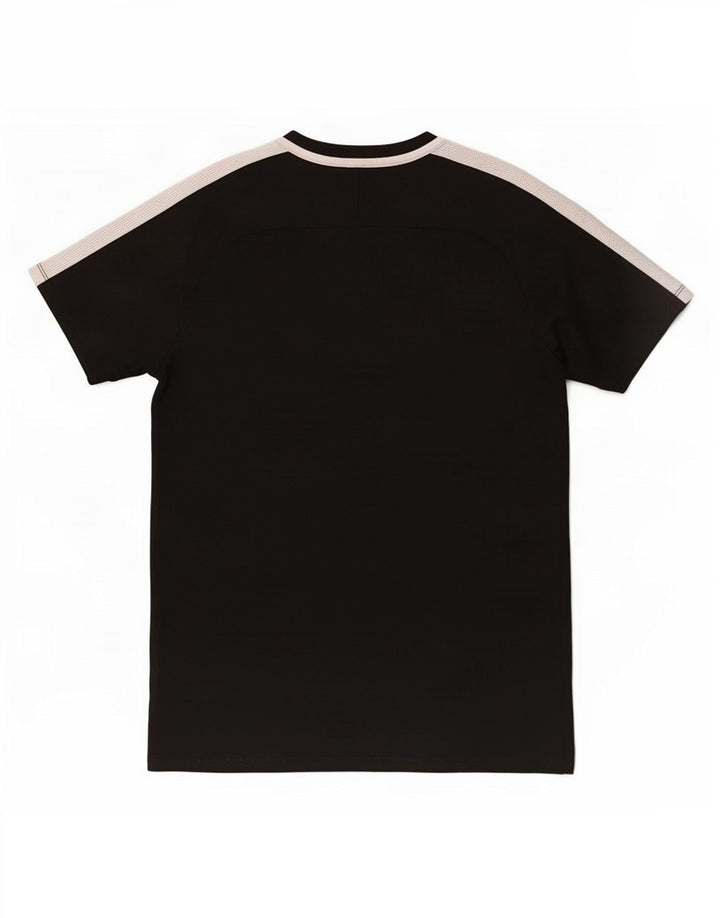 T-shirt Nike da uomo Dri Fit, top in poliestere color block medio nero