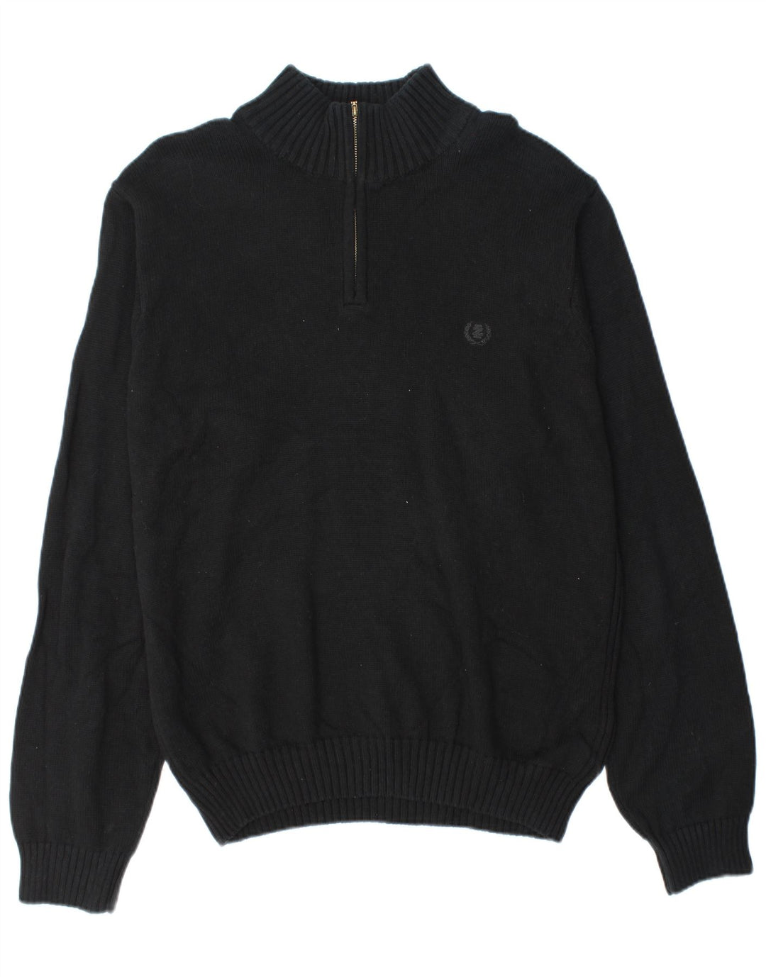 Maglione da uomo con zip e collo Izod XL in cotone nero