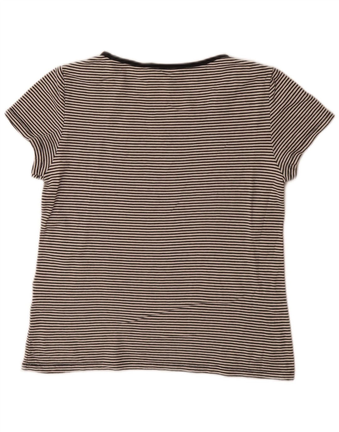 T-shirt corta da donna Levi's UK 14 grande gessato nero