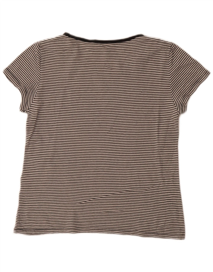 T-shirt corta da donna Levi's UK 14 grande gessato nero