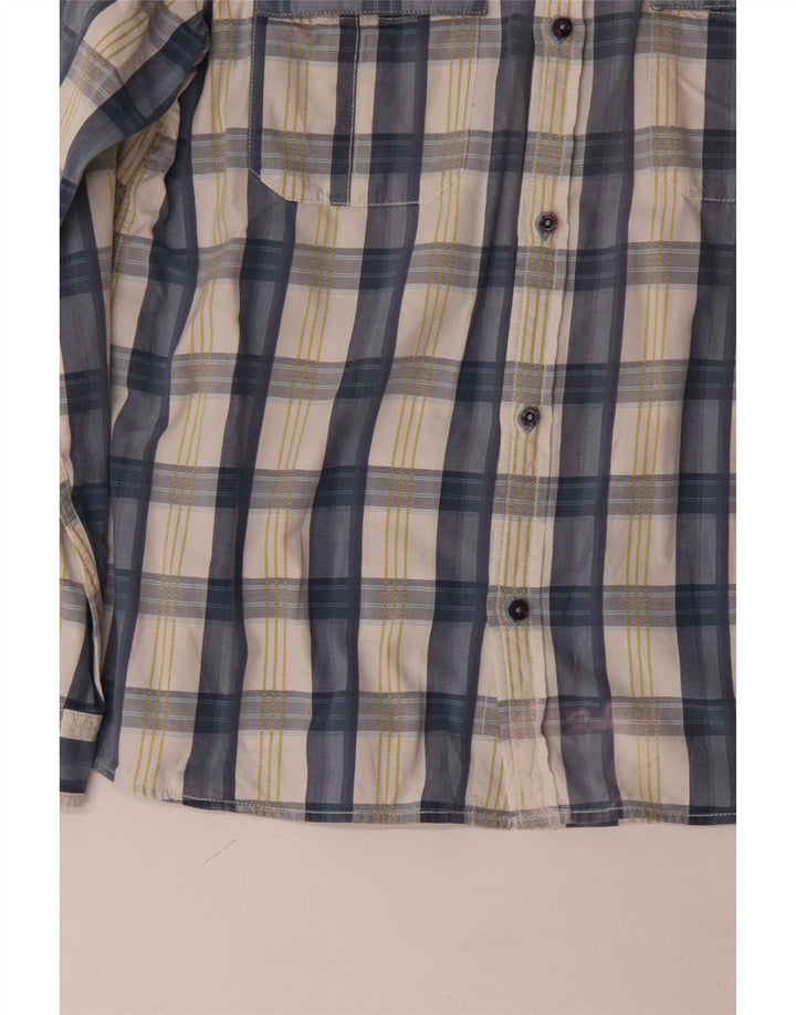 Camicia da uomo WRANGLER grande cotone a quadri blu