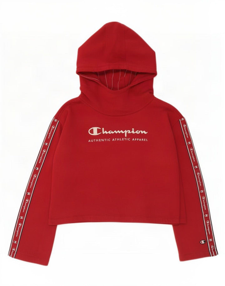 Felpa con grafica corta da donna Champion, taglia UK 14, colore rosso medio