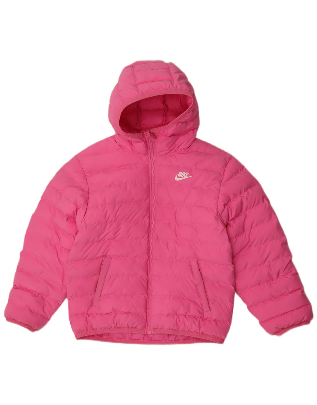 Giacca imbottita con cappuccio Nike da ragazzo 12-13 anni Large Rosa in poliestere