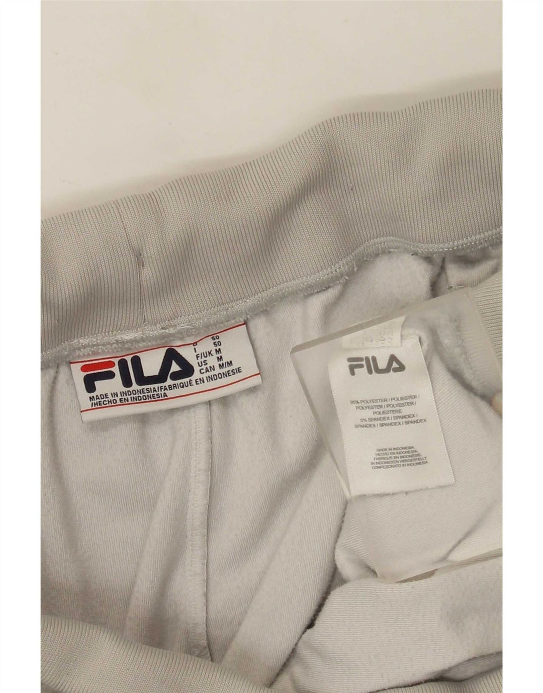 Fila Pantaloni da tuta da uomo in velluto da jogging Poliestere mélange grigio medio