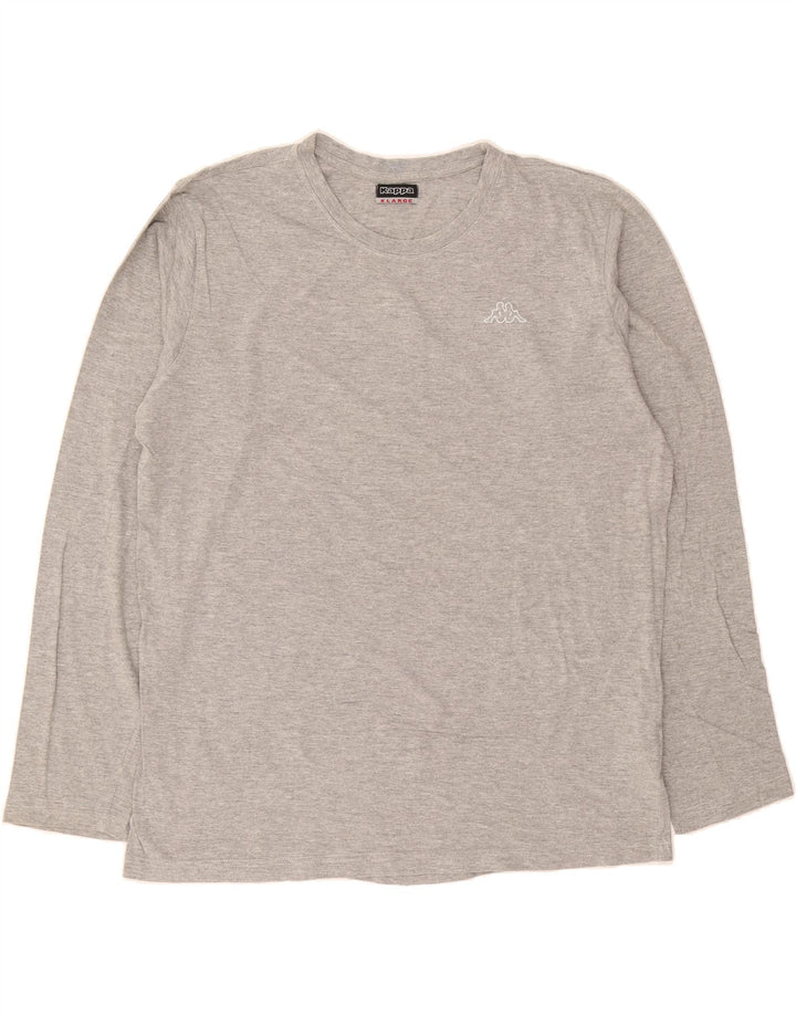 KAPPA Mens Top Long Sleeve XL Grey Cotton Vintage Kappa and Second-Hand Kappa from Messina Hembry 