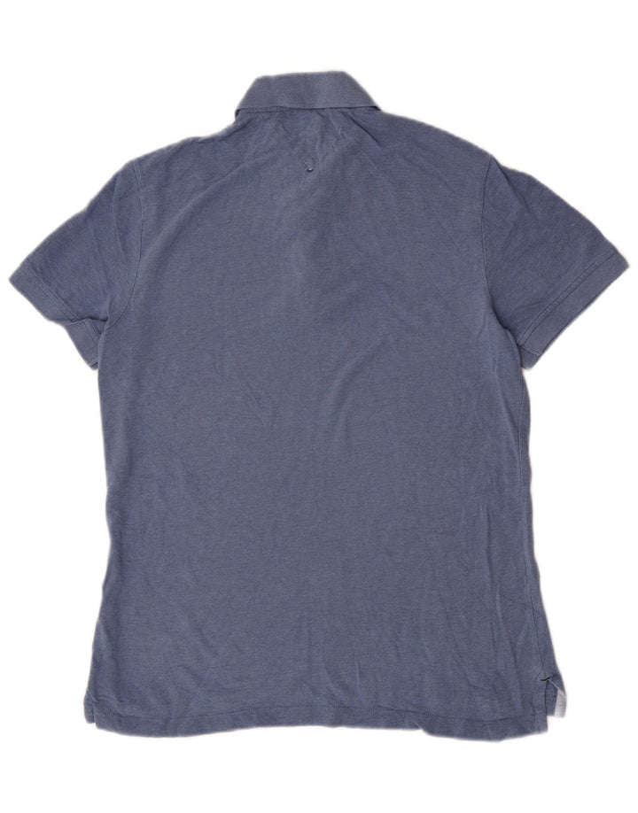 Polo da uomo Custom Fit Tommy Hilfiger in cotone blu medio