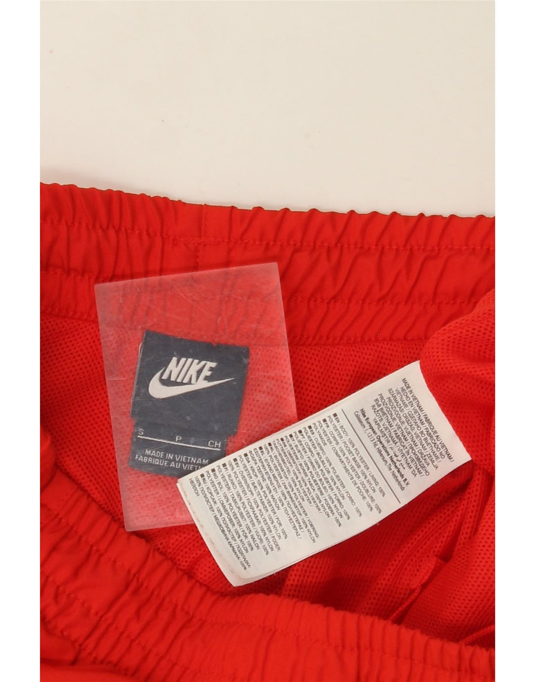 NIKE Pantaloncini sportivi grafici da uomo piccoli in poliestere rosso