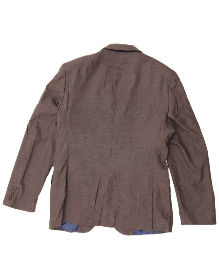 MARKS & SPENCER Giacca blazer da uomo a 2 bottoni su misura UK 38 Grigio medio