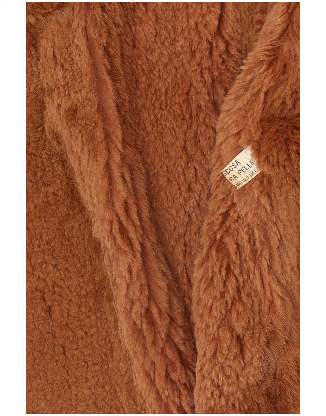 Cappotto in pelle vintage da donna UK 14 in pelle marrone medio