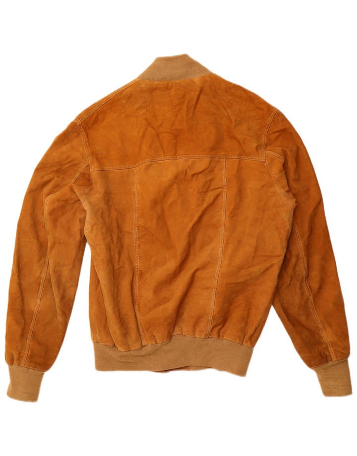 Giubbotto bomber in pelle scamosciata da uomo VINTAGE UK 40 Large Beige