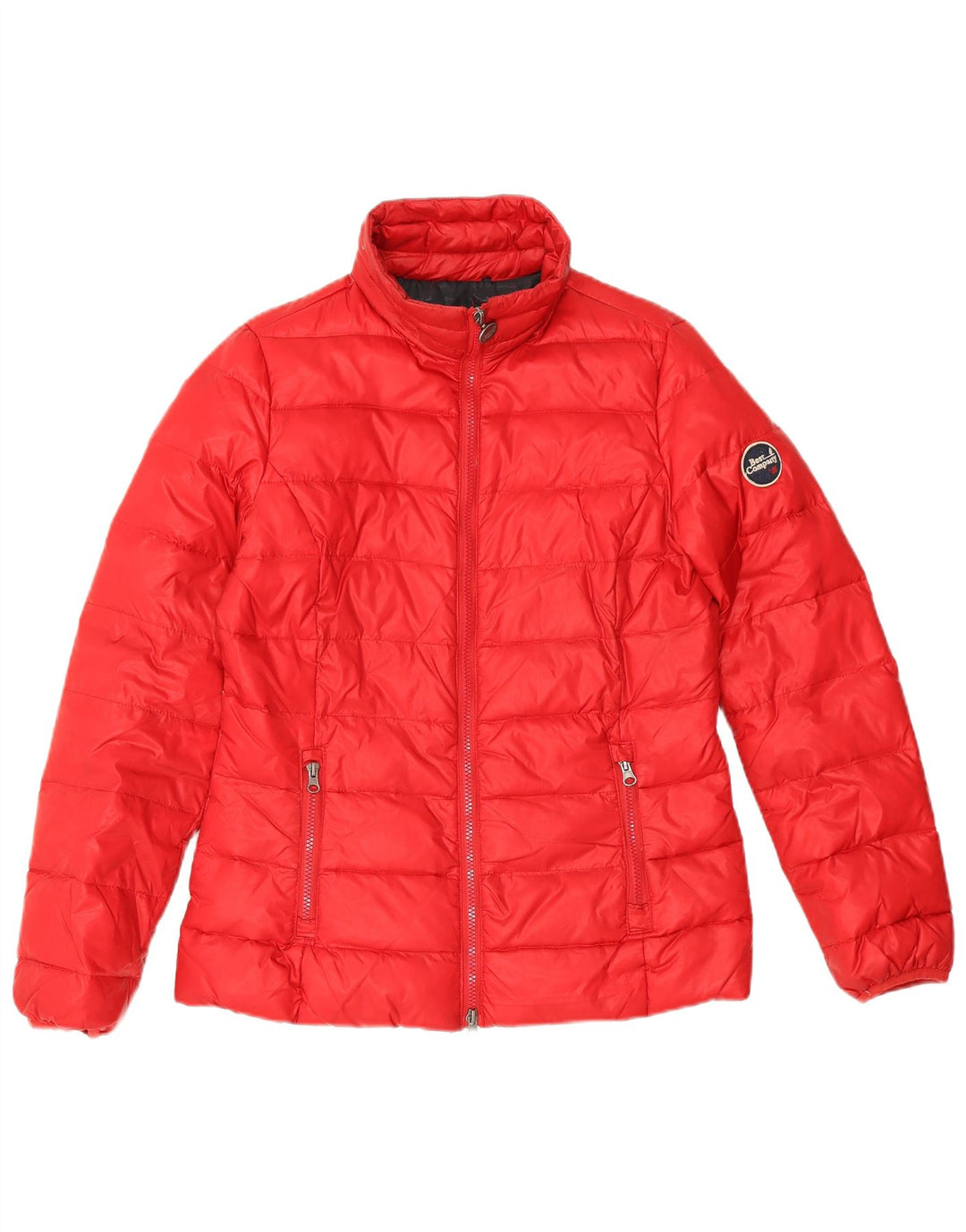 Giacca imbottita con cappuccio da donna Best Company UK 14 nylon rosso medio