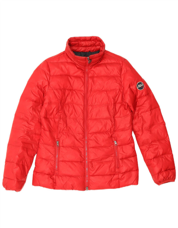 Giacca imbottita con cappuccio da donna Best Company UK 14 nylon rosso medio