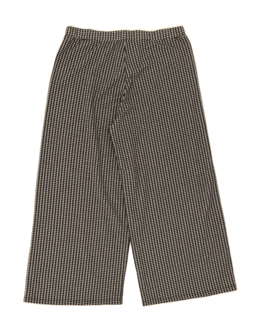ZARA Womens Wide Leg Casual Trousers Small W32 L24 Black Check Polyester Vintage Zara and Second-Hand Zara from Messina Hembry 