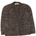 Maglione cardigan da donna Zara UK 14 cotone medio nero screziato