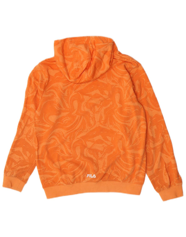 Felpa con cappuccio Fila da bambino 11-12 anni in cotone arancione tie-dye