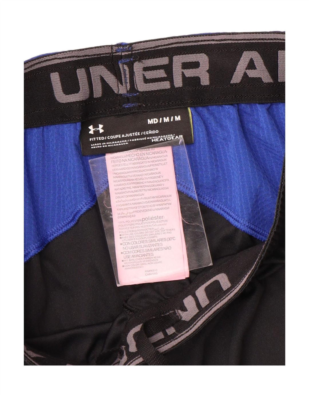 Pantaloncini sportivi Under Armour da uomo Heat Gear, poliestere color block medio nero