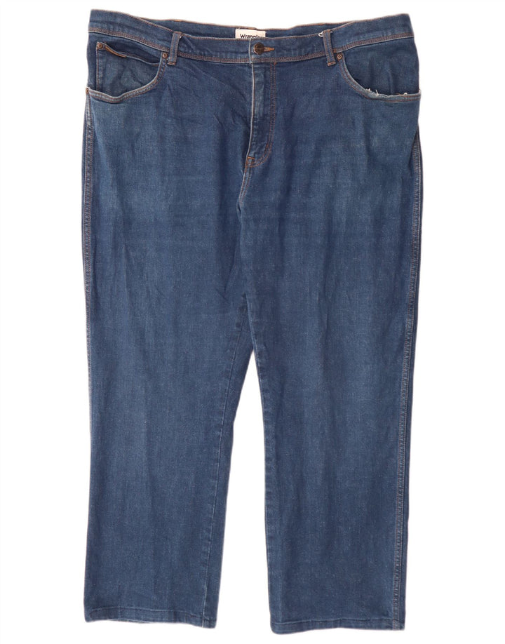 Jeans dritti da uomo Wrangler Texas W42 L30 cotone blu