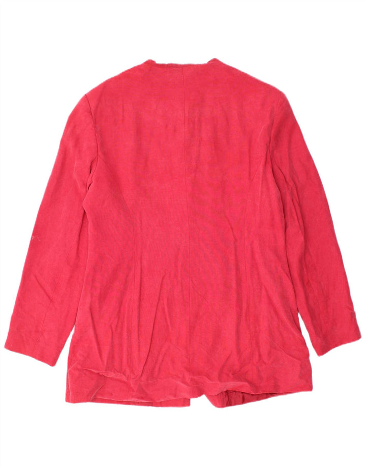 Giacca blazer a 5 bottoni da donna Monsoon UK 14 Viscosa rossa media