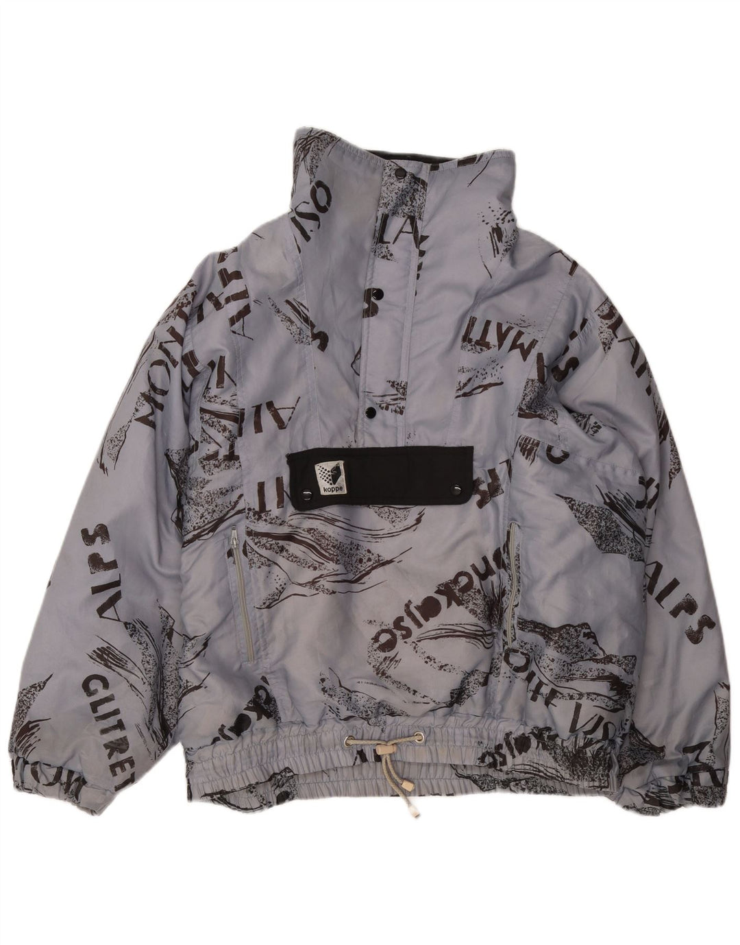 TACTEL Giacca anorak grafica da uomo UK 48 4XL Blu poliammide