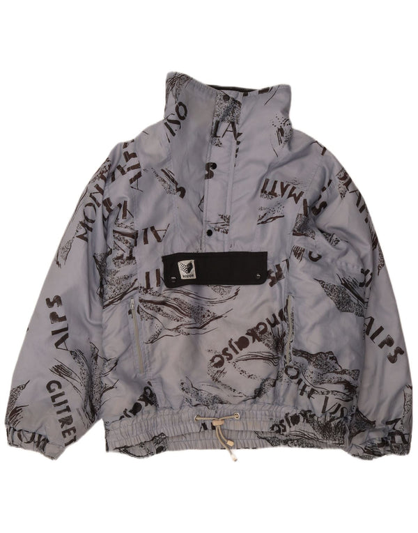 TACTEL Giacca anorak grafica da uomo UK 48 4XL Blu poliammide